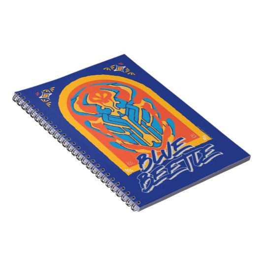 Blauer Käfer Scarab Talavera Graphic Notizblock (Rechte Seite)