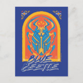Blauer Käfer Scarab Talavera Graphic Postkarte (Vorderseite)
