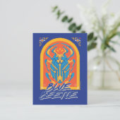 Blauer Käfer Scarab Talavera Graphic Postkarte (Stehend Vorderseite)