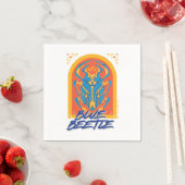 Blauer Käfer Scarab Talavera Graphic Serviette (Beispiel)