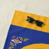 Blauer Käfer Scarab Talavera Graphic Strandtuch (Beispiel)