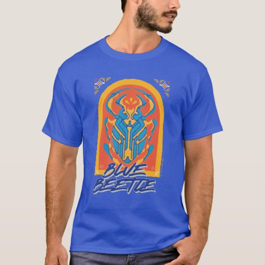 Blauer Käfer Scarab Talavera Graphic T-Shirt (Vorderseite)