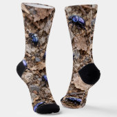 Blauer Käfer Waldwildnis Socken (Gewinkelt)