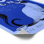 Blauer Kaffeepender Poster (Ecke)