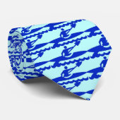 Blauer Kajak - blaues Bkg Krawatte (Gerollt)