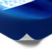 Blauer Kakteen Poster (Ecke)