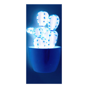 Blauer Kakteen Werbekarte