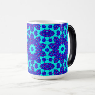 Blauer Kaleidoskop blühte Verwandlungstasse