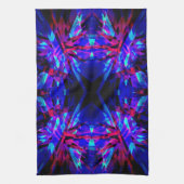Blauer Kaleidoskop Geschirrtuch (Vertikal)