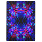 Blauer Kaleidoskop Klemmbrett (Rückseite)