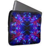 Blauer Kaleidoskop Laptopschutzhülle (Vorne Rechts)