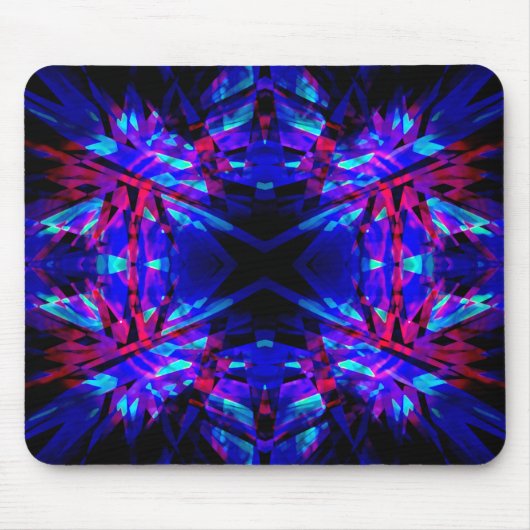 Blauer Kaleidoskop Mousepad (Vorne)