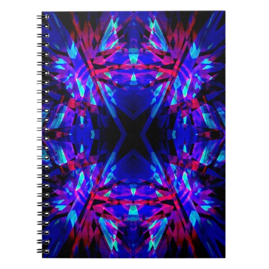 Blauer Kaleidoskop Notizblock (Vorderseite)