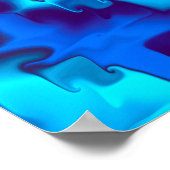 Blauer Kaleidoskop Poster (Ecke)