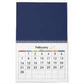 Blauer Kalender mit Feiertagen 2025 (Feb 2027)