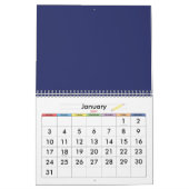 Blauer Kalender mit Feiertagen 2025 (Jan 2027)