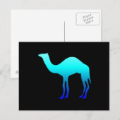 Blauer Kamel Postkarte (Vorne/Hinten)