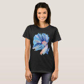 Blauer Kampffisch T-Shirt (Vorne ganz)