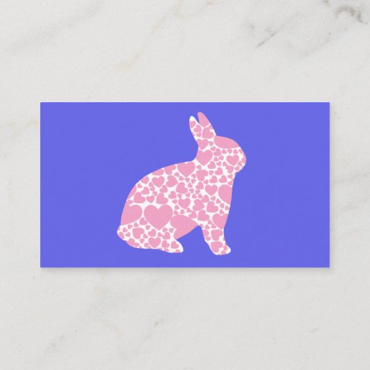 Blauer Kaninchenzucht Visitenkarte (Rückseite)