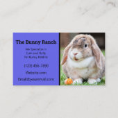 Blauer Kaninchenzucht Visitenkarte (Vorderseite)