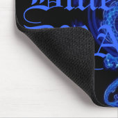 Blauer Kanji-Drache-Buchstabe Mousepad (Ecke)