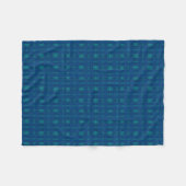 Blauer Kariert Fleece Blanket (Vorderseite (Horizontal))