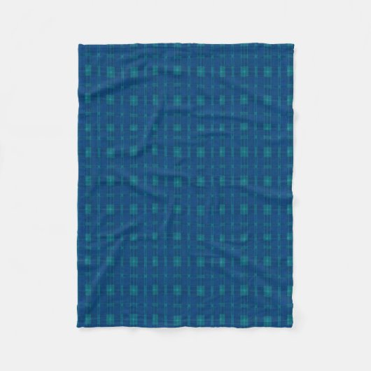 Blauer Kariert Fleece Blanket (Vorderseite)