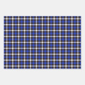 Blauer Kariert Geschenkpapier Set (Vorderseite 3)