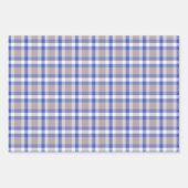 Blauer Kariert Geschenkpapier Set (Vorderseite 2)