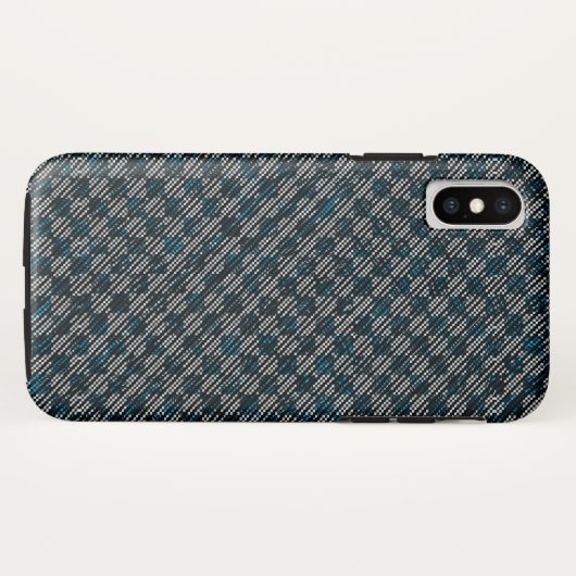 Blauer, karierte oder schräg gestrichelte Streifen Case-Mate iPhone Hülle (Rückseite (Horizontal))