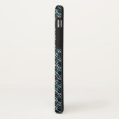 Blauer, karierte oder schräg gestrichelte Streifen Case-Mate iPhone Hülle (Hinten/Links)