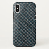 Blauer, karierte oder schräg gestrichelte Streifen Case-Mate iPhone Hülle (Rückseite)