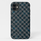 Blauer, karierte oder schräg gestrichelte Streifen Case-Mate iPhone Hülle (Rückseite)