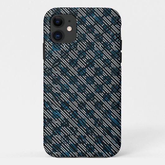 Blauer, karierte oder schräg gestrichelte Streifen Case-Mate iPhone Hülle (Rückseite)