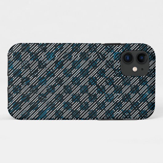 Blauer, karierte oder schräg gestrichelte Streifen Case-Mate iPhone Hülle (Rückseite (Horizontal))