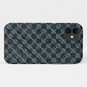 Blauer, karierte oder schräg gestrichelte Streifen Case-Mate iPhone Hülle (Rückseite (Horizontal))
