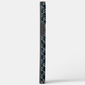 Blauer, karierte oder schräg gestrichelte Streifen Case-Mate iPhone Hülle (Rückseite / Rechts)