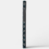 Blauer, karierte oder schräg gestrichelte Streifen Case-Mate iPhone Hülle (Rückseite / Links)