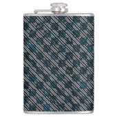 Blauer, karierte oder schräg gestrichelte Streifen Flachmann (Vorderseite)