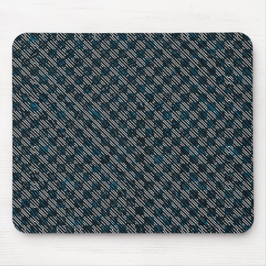Blauer, karierte oder schräg gestrichelte Streifen Mousepad (Vorne)