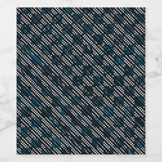 Blauer, karierte oder schräg gestrichelte Streifen Weinetikett (Einzelnes Label)