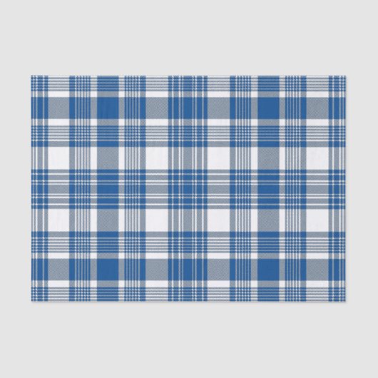 BLAUER KARIERTES MUSTER SEIDENPAPIER (Vorderseite)