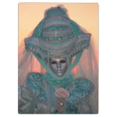 Blauer Karneval Kostüm, Venedig Klemmbrett (Rückseite)