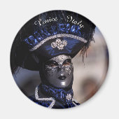 Blauer Karneval - Venedig, Italien Magnet (Vorne)