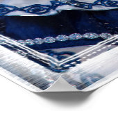 Blauer Karnevalskostüm, Venedig Poster (Ecke)