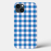 Blauer Karo Case-Mate iPhone Hülle (Rückseite)