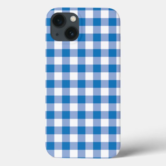 Blauer Karo Case-Mate iPhone Hülle (Rückseite)