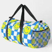 blauer Karo Duffle Bag (Rechte Ecke)