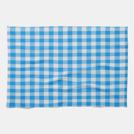 Blauer Karo kariert Geschirrtuch (Horizontal)