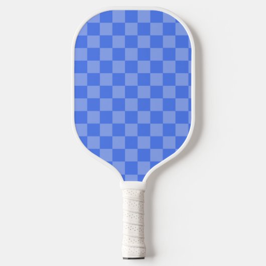 Blauer Karo Pickleball Paddle (Vorderseite)
